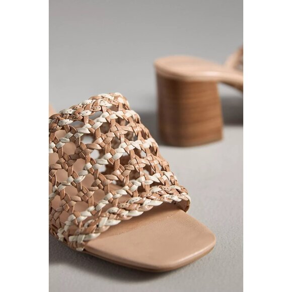 By Anthropologie Woven Block-Heel Mule Sandals 41 - Picture 3 of 3